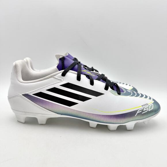 Adidas Mens F50 League FG Messi Soccer Cleats US 10.5 White Multi Athletic GUC main image 11